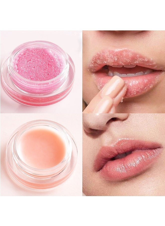 HelloKiss Sugar Scrub & Lip Repair, 2 in 1 Lips Therapy Balm Care and Treatment Moisturizer for Dry Exfoliator Dark Brighten, Bees,Vita,B and C Nature Overnight Renewal Advanced Healing Cracked Ointment - Image 1